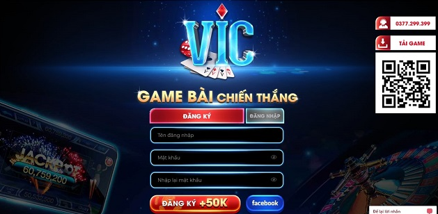 Giao diện website của VicWin rất nổi bật và thu hút người chơi